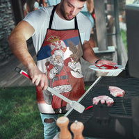 Serbia Santa Christmas Apron Christmas Serbian Eagle Flag Style - Wonder Print Shop