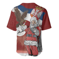 Serbia Santa Christmas Baseball Jersey Christmas Serbian Eagle Flag Style - Wonder Print Shop