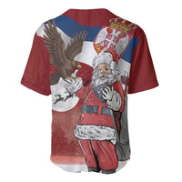 Serbia Santa Christmas Baseball Jersey Christmas Serbian Eagle Flag Style - Wonder Print Shop