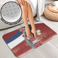 Serbia Santa Christmas Bathroom Set Christmas Serbian Eagle Flag Style - Wonder Print Shop