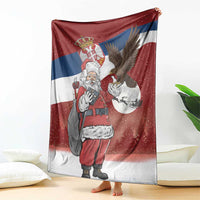 Serbia Santa Christmas Blanket Christmas Serbian Eagle Flag Style - Wonder Print Shop