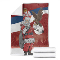 Serbia Santa Christmas Blanket Christmas Serbian Eagle Flag Style - Wonder Print Shop