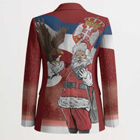 Serbia Santa Christmas Blazer Christmas Serbian Eagle Flag Style - Wonder Print Shop
