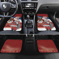 Serbia Santa Christmas Car Mats Christmas Serbian Eagle Flag Style - Wonder Print Shop