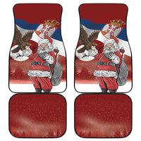 Serbia Santa Christmas Car Mats Christmas Serbian Eagle Flag Style - Wonder Print Shop