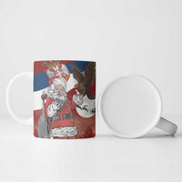 Serbia Santa Christmas Ceramic Mug Christmas Serbian Eagle Flag Style - Wonder Print Shop