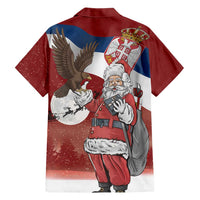 Serbia Santa Christmas Hawaiian Shirt Christmas Serbian Eagle Flag Style - Wonder Print Shop