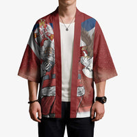 Serbia Santa Christmas Kimono Christmas Serbian Eagle Flag Style - Wonder Print Shop