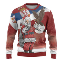 Serbia Santa Christmas Ugly Christmas Sweater Christmas Serbian Eagle Flag Style - Wonder Print Shop