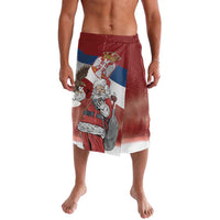 Serbia Santa Christmas Lavalava Christmas Serbian Eagle Flag Style - Wonder Print Shop