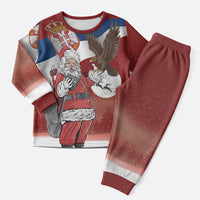 Serbia Santa Christmas Pajama Set Christmas Serbian Eagle Flag Style - Wonder Print Shop