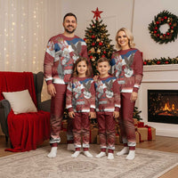 Serbia Santa Christmas Pajama Set Christmas Serbian Eagle Flag Style - Wonder Print Shop