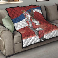 Serbia Santa Christmas Quilt Christmas Serbian Eagle Flag Style - Wonder Print Shop