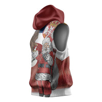 Serbia Santa Christmas Sleeveless Hoodie Christmas Serbian Eagle Flag Style - Wonder Print Shop