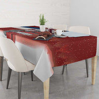 Serbia Santa Christmas Tablecloth Christmas Serbian Eagle Flag Style - Wonder Print Shop