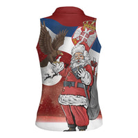Serbia Santa Christmas Women Sleeveless Polo Shirt Christmas Serbian Eagle Flag Style - Wonder Print Shop