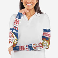 Serbia Christmas Arm Sleeves Coat Of Arms Srecan Bozic - Wonder Print Shop