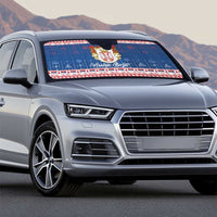 Serbia Christmas Auto Sun Shade Coat Of Arms Srecan Bozic - Wonder Print Shop