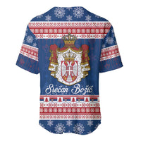 Serbia Christmas Baseball Jersey Coat Of Arms Srecan Bozic - Wonder Print Shop