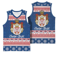Serbia Christmas Basketball Jersey Coat Of Arms Srecan Bozic - Wonder Print Shop