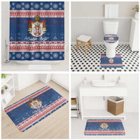 Serbia Christmas Bathroom Set Coat Of Arms Srecan Bozic - Wonder Print Shop