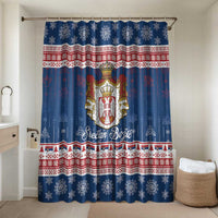 Serbia Christmas Bathroom Set Coat Of Arms Srecan Bozic - Wonder Print Shop