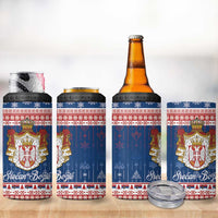 Serbia Christmas 4 in 1 Can Cooler Tumbler Coat Of Arms Srecan Bozic - Wonder Print Shop