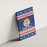Serbia Christmas Canvas Wall Art Coat Of Arms Srecan Bozic - Wonder Print Shop