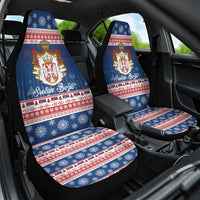 Serbia Christmas Car Seat Cover Coat Of Arms Srecan Bozic - Wonder Print Shop