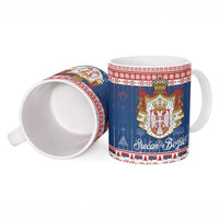 Serbia Christmas Ceramic Mug Coat Of Arms Srecan Bozic - Wonder Print Shop