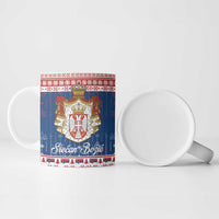 Serbia Christmas Ceramic Mug Coat Of Arms Srecan Bozic - Wonder Print Shop