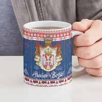 Serbia Christmas Ceramic Mug Coat Of Arms Srecan Bozic - Wonder Print Shop