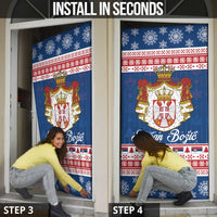 Serbia Christmas Door Cover Coat Of Arms Srecan Bozic - Wonder Print Shop