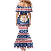 Serbia Christmas Family Matching Mermaid Dress and Hawaiian Shirt Coat Of Arms Srecan Bozic - Wonder Print Shop