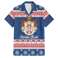 Serbia Christmas Family Matching Puletasi and Hawaiian Shirt Coat Of Arms Srecan Bozic - Wonder Print Shop