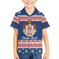 Serbia Christmas Family Matching Summer Maxi Dress and Hawaiian Shirt Coat Of Arms Srecan Bozic - Wonder Print Shop