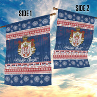 Serbia Christmas Garden Flag Coat Of Arms Srecan Bozic - Wonder Print Shop