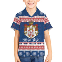 Serbia Christmas Hawaiian Shirt Coat Of Arms Srecan Bozic - Wonder Print Shop
