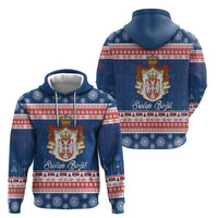 Serbia Christmas Hoodie Coat Of Arms Srecan Bozic - Wonder Print Shop