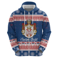 Serbia Christmas Hoodie Coat Of Arms Srecan Bozic - Wonder Print Shop