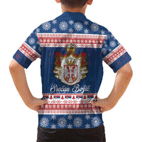 Serbia Christmas Kid Hawaiian Shirt Coat Of Arms Srecan Bozic - Wonder Print Shop