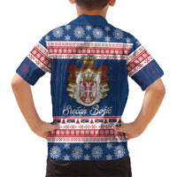 Serbia Christmas Kid Hawaiian Shirt Coat Of Arms Srecan Bozic - Wonder Print Shop