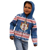 Serbia Christmas Kid Hoodie Coat Of Arms Srecan Bozic - Wonder Print Shop