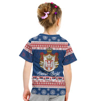 Serbia Christmas Kid T Shirt Coat Of Arms Srecan Bozic - Wonder Print Shop