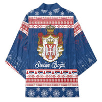 Serbia Christmas Kimono Coat Of Arms Srecan Bozic - Wonder Print Shop