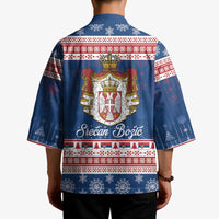 Serbia Christmas Kimono Coat Of Arms Srecan Bozic - Wonder Print Shop