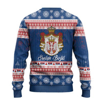 Serbia Christmas Ugly Christmas Sweater Coat Of Arms Srecan Bozic - Wonder Print Shop