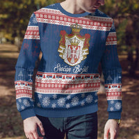 Serbia Christmas Ugly Christmas Sweater Coat Of Arms Srecan Bozic - Wonder Print Shop