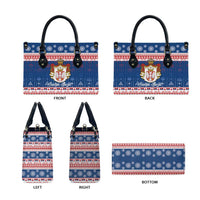 Serbia Christmas Leather Bag Coat Of Arms Srecan Bozic - Wonder Print Shop