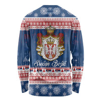 Serbia Christmas Long Sleeve Shirt Coat Of Arms Srecan Bozic - Wonder Print Shop